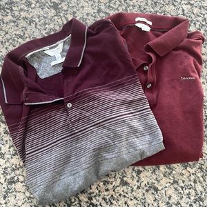 Two Calvin Klein Polos
